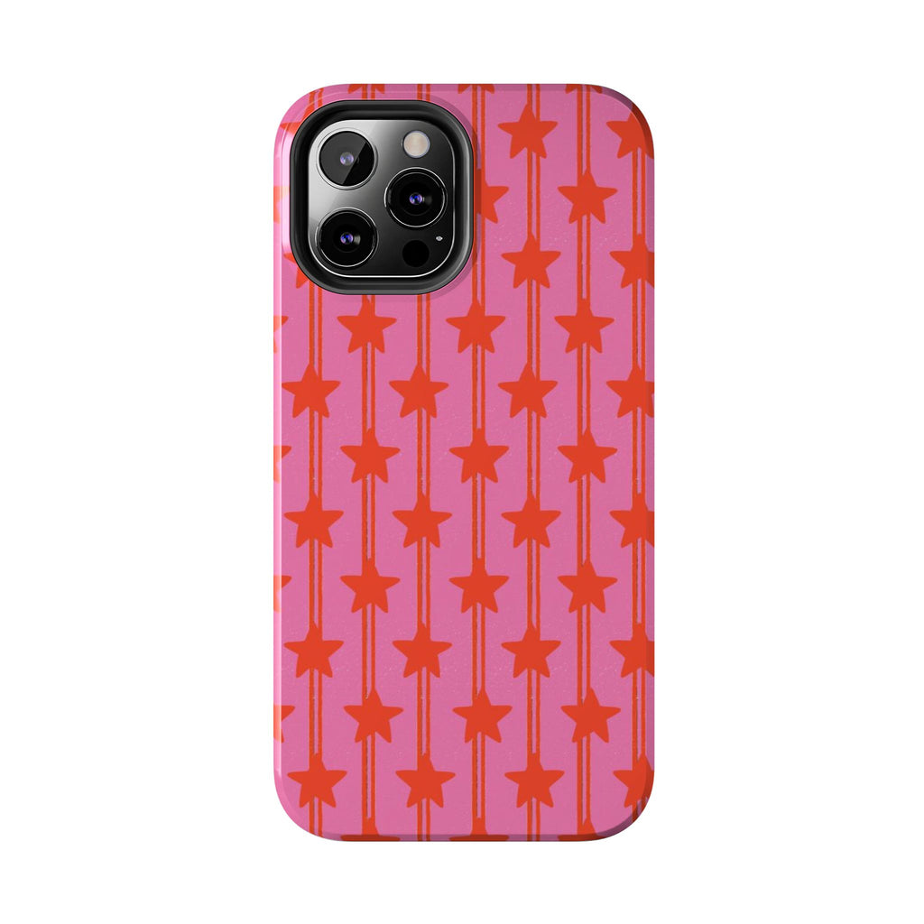 Pink Star Stripe Tough Phone Case