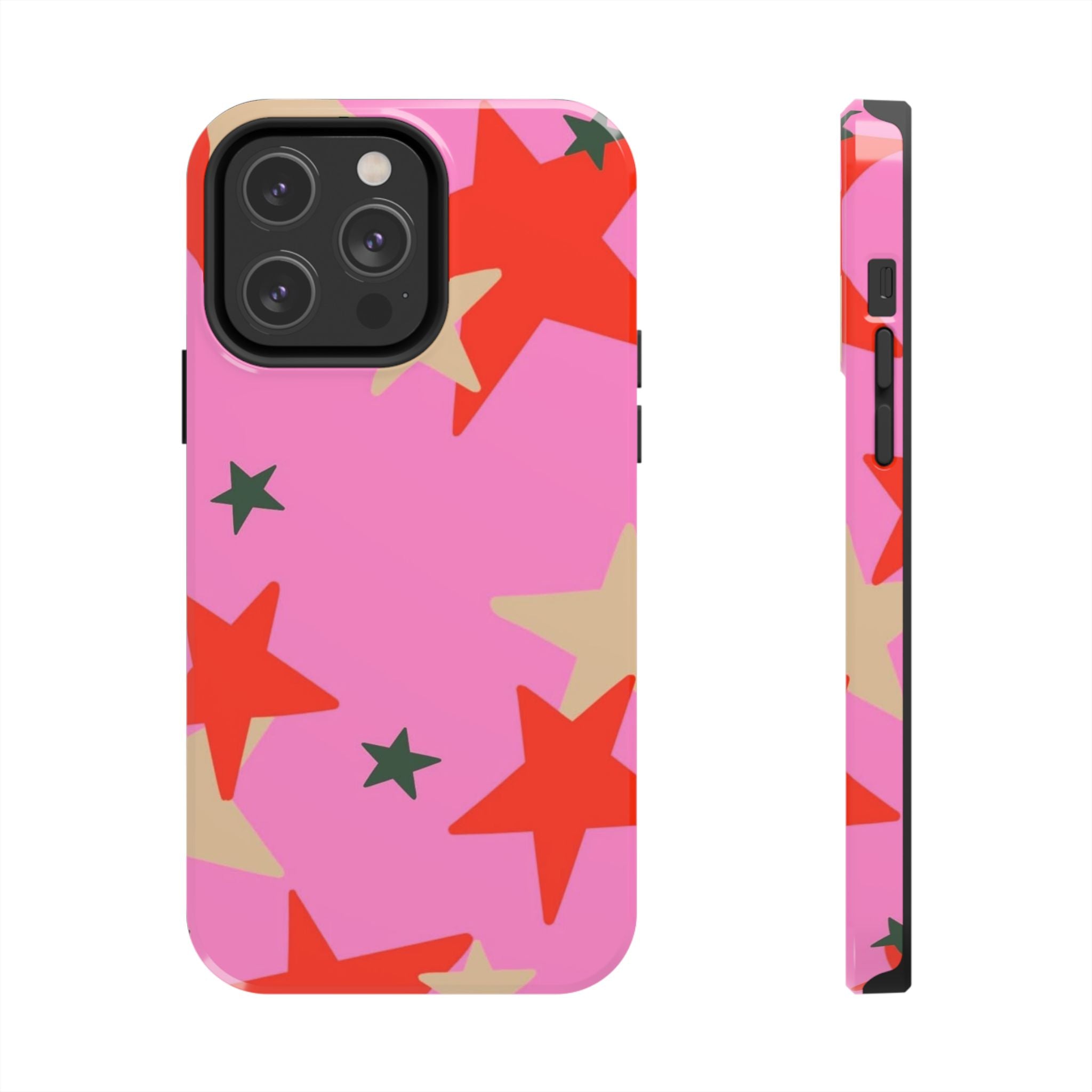 Pink Star Pattern Tough Phone Case