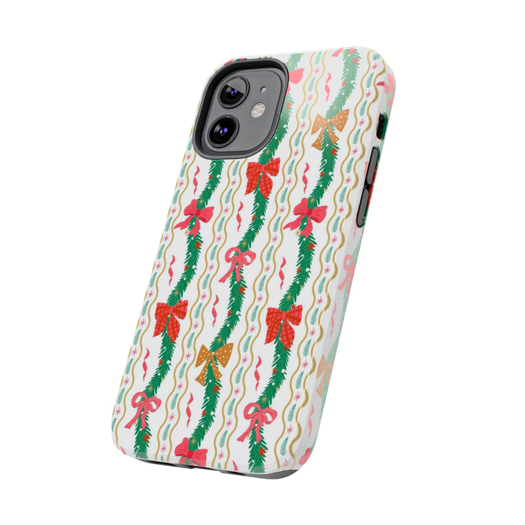 Festive Holiday Phone Cases with Cheerful Bows