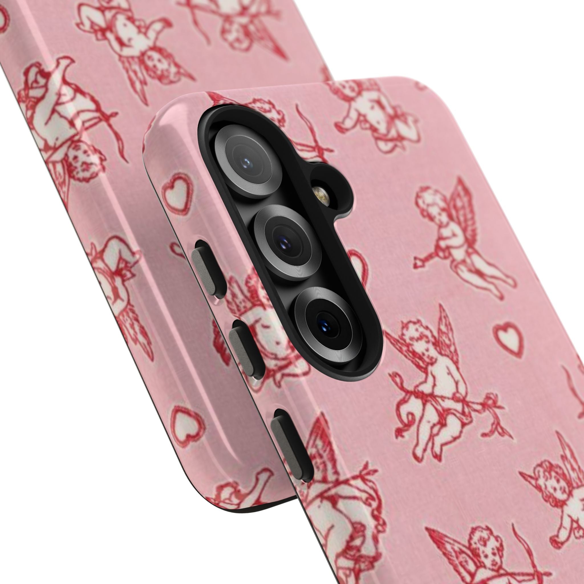 Pink Cupid Pattern Tough Phone Case – Valentine’s Day Protective Case