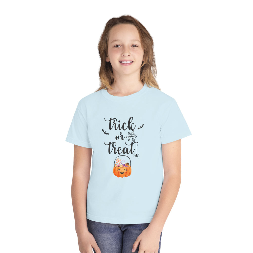 Trick or Treat Youth Tee - Halloween Shirt, Kids Halloween Tee