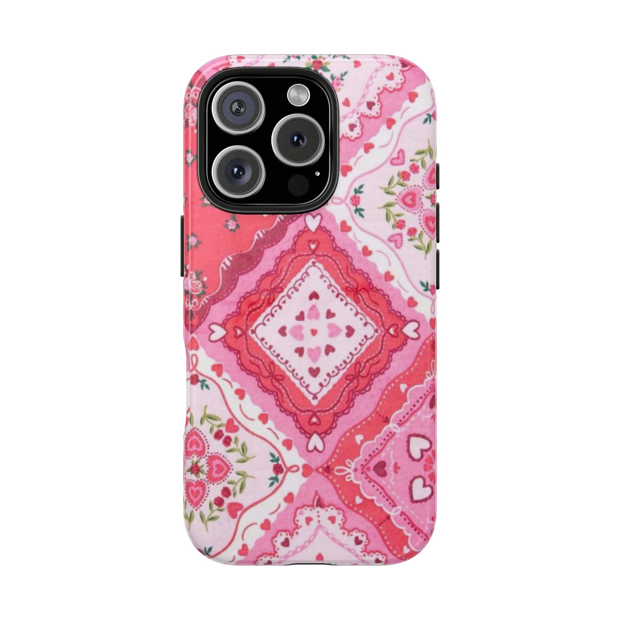 Pink Bandana Heart Tough Phone Case