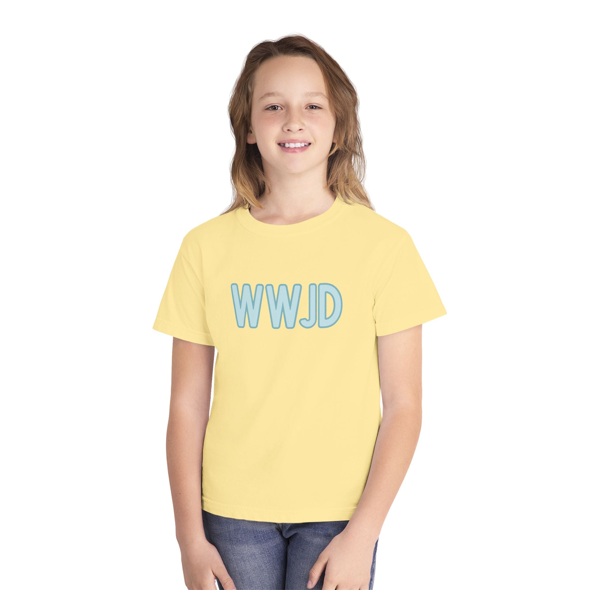 Youth WWJD Midweight Tee for Faith-Inspired Kids