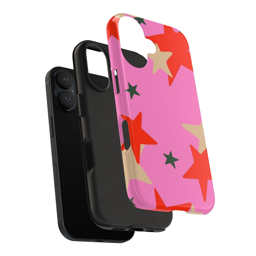 Pink Star Pattern Tough Phone Case