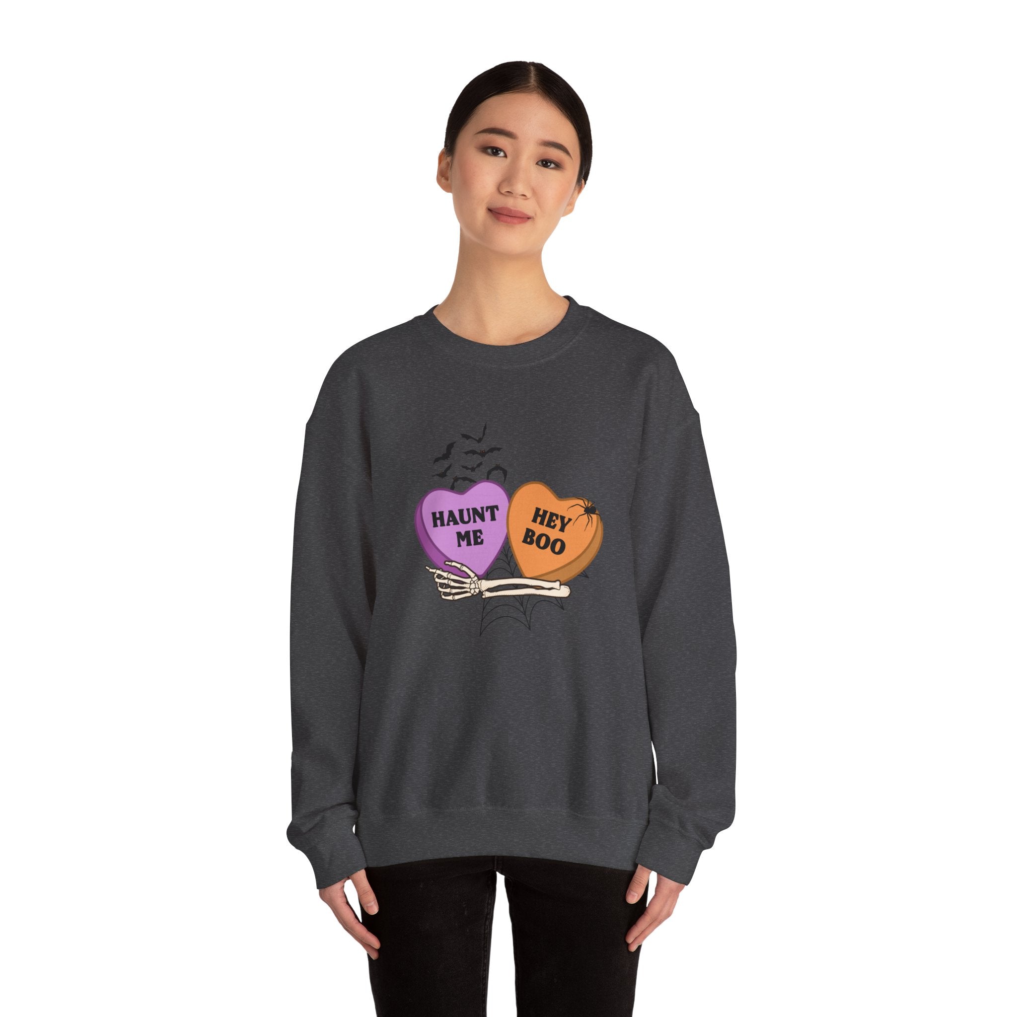 Halloween Candy Heart Crewneck Sweatshirt