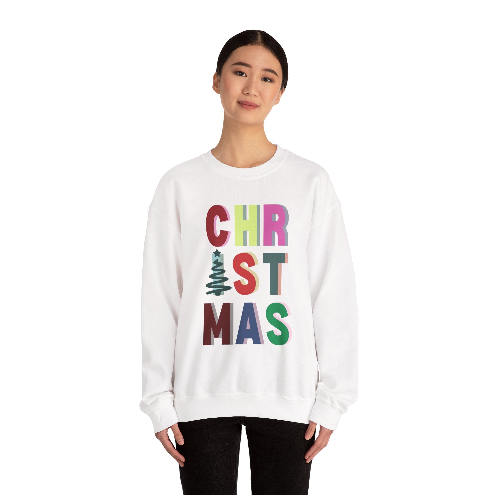 Christmas Block Letter Crewneck Sweatshirt