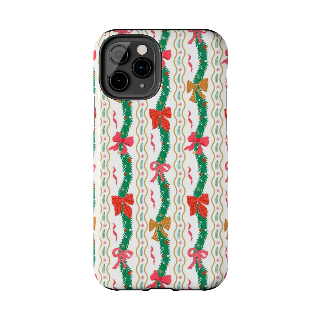 Festive Holiday Phone Cases with Cheerful Bows