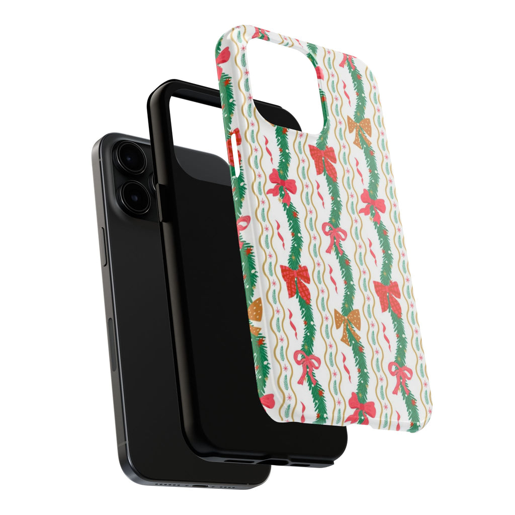 Festive Holiday Phone Cases with Cheerful Bows