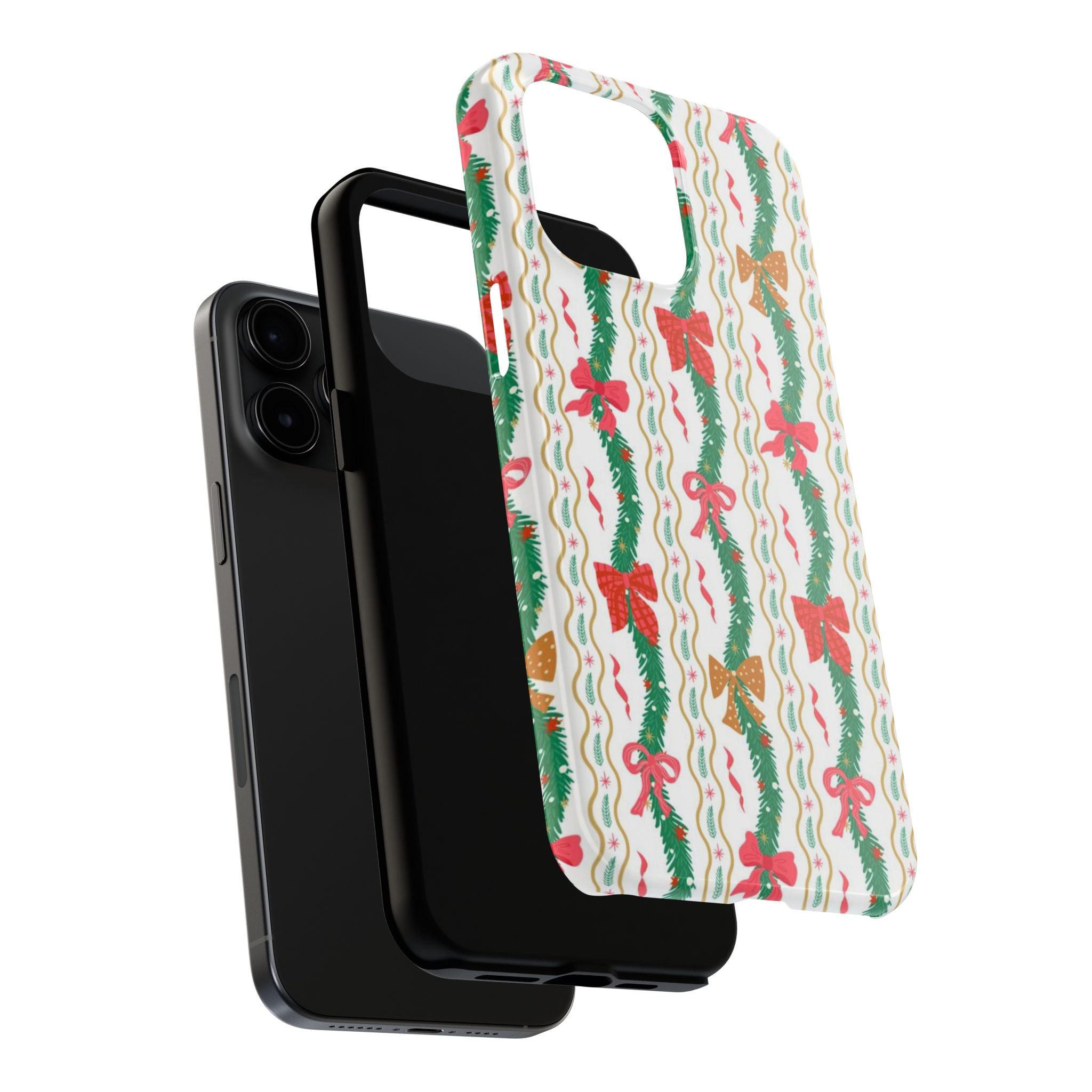 Festive Holiday Phone Cases with Cheerful Bows