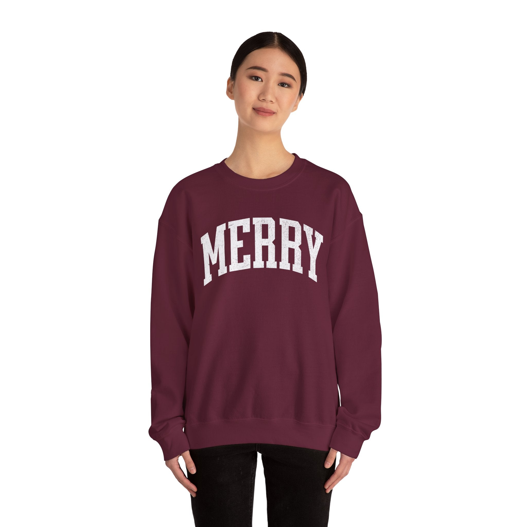 Merry Crewneck Sweatshirt for Holiday