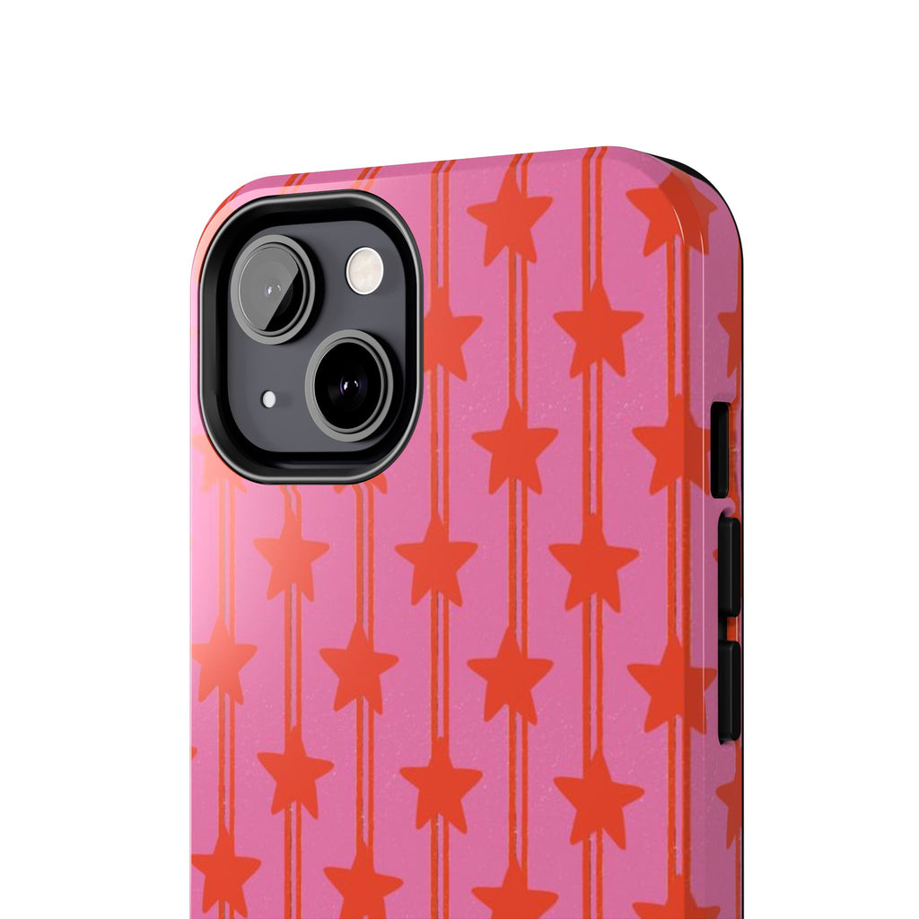 Pink Star Stripe Tough Phone Case