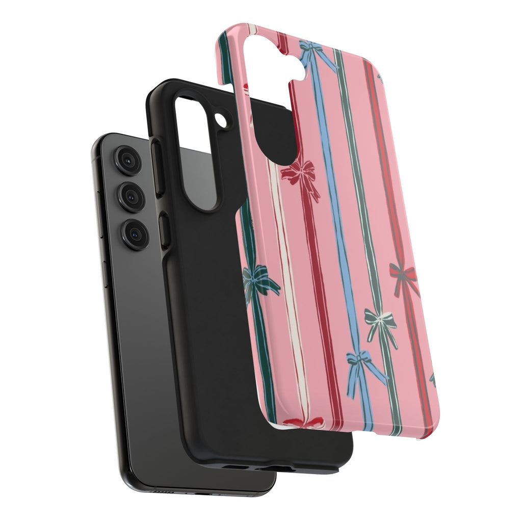 Holiday Bow Pattern Tough Phone Case