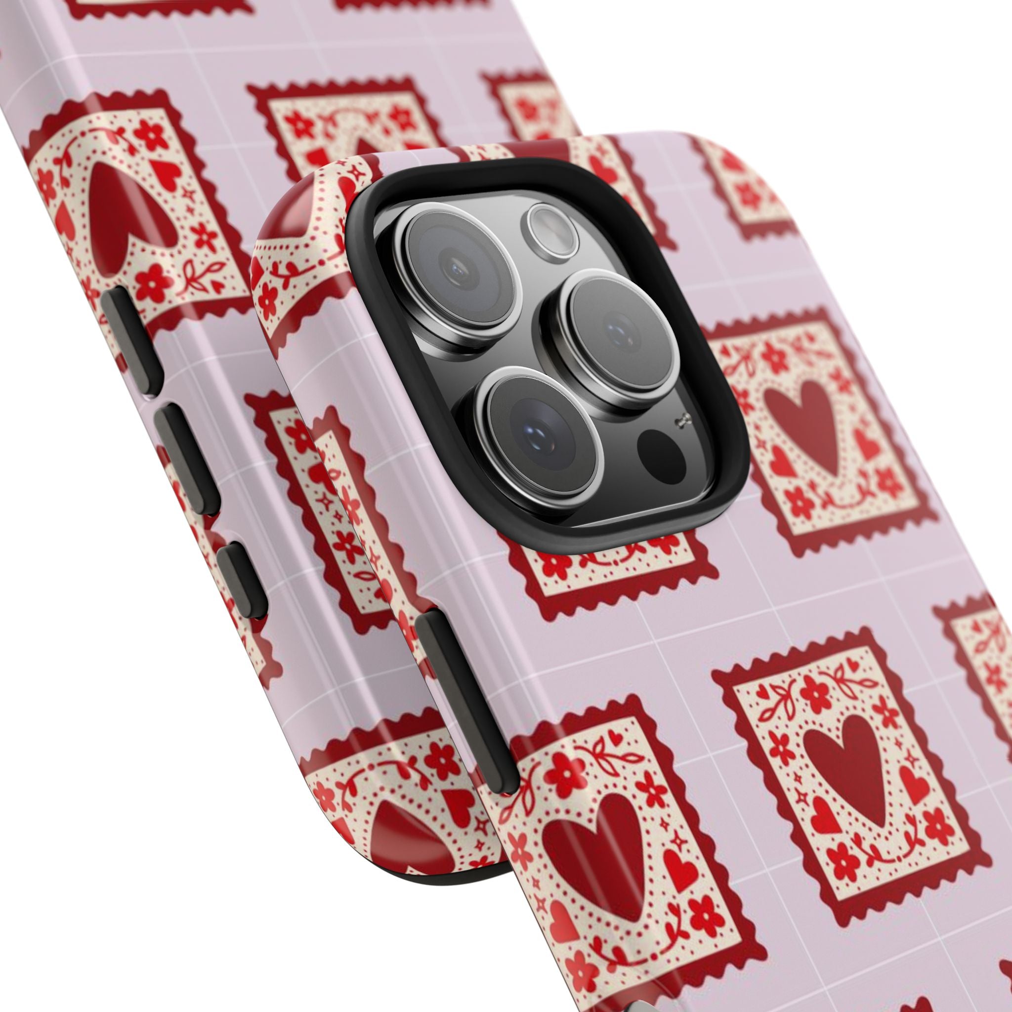 Red Heart Stamp Tough Phone Case