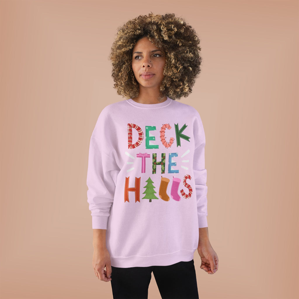 Festive EcoSmart Crewneck Sweatshirt - "Deck the Halls"
