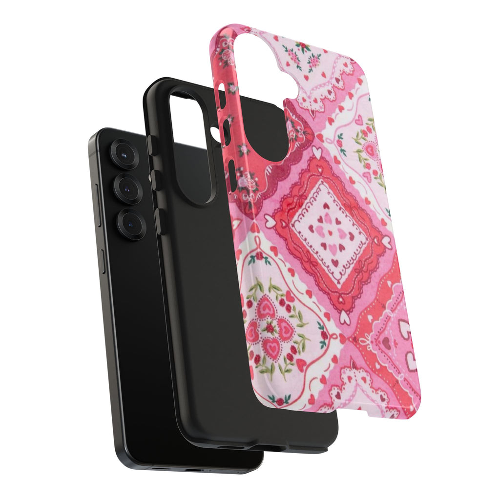Pink Bandana Heart Tough Phone Case