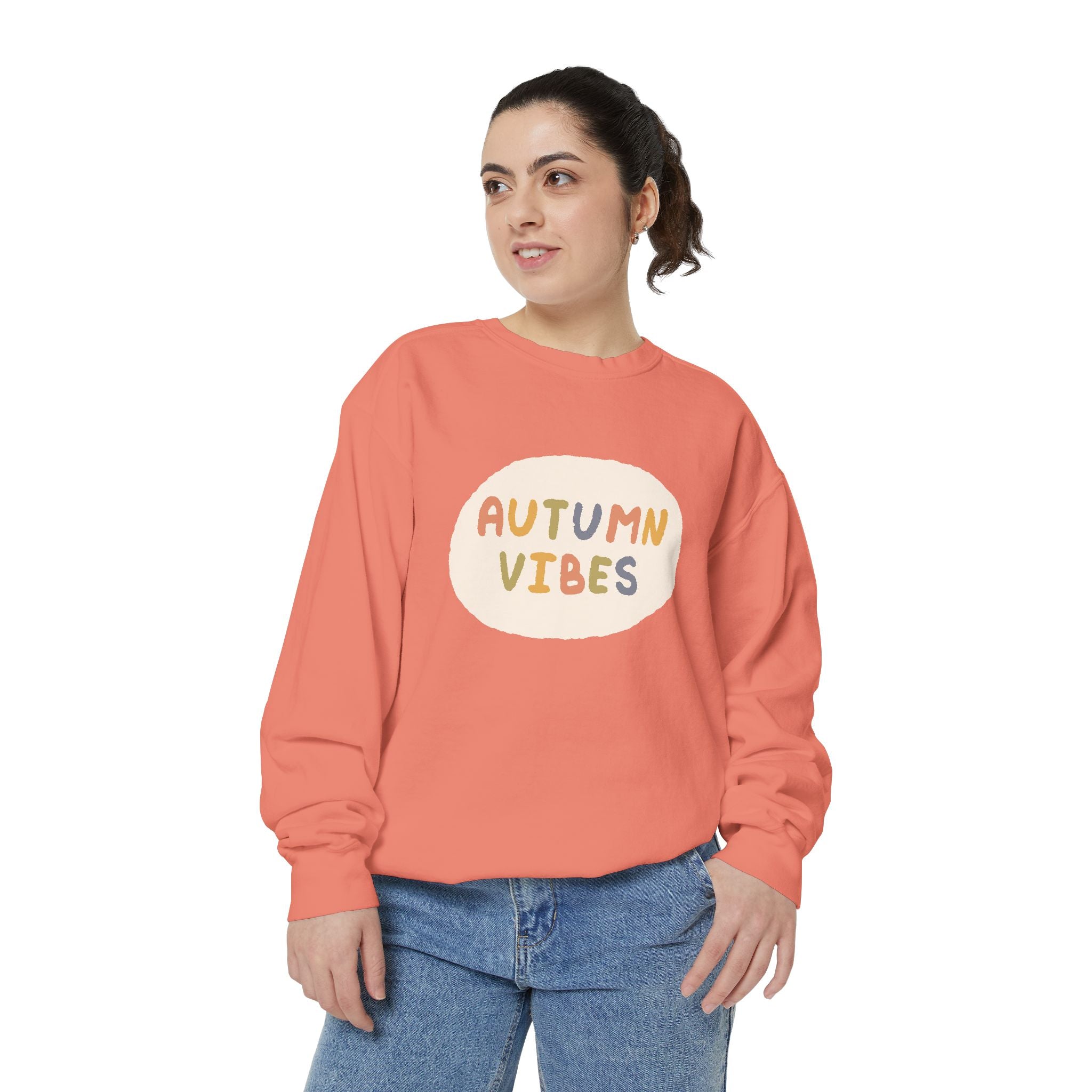 Unisex Autumn Vibes Garment-Dyed Sweatshirt