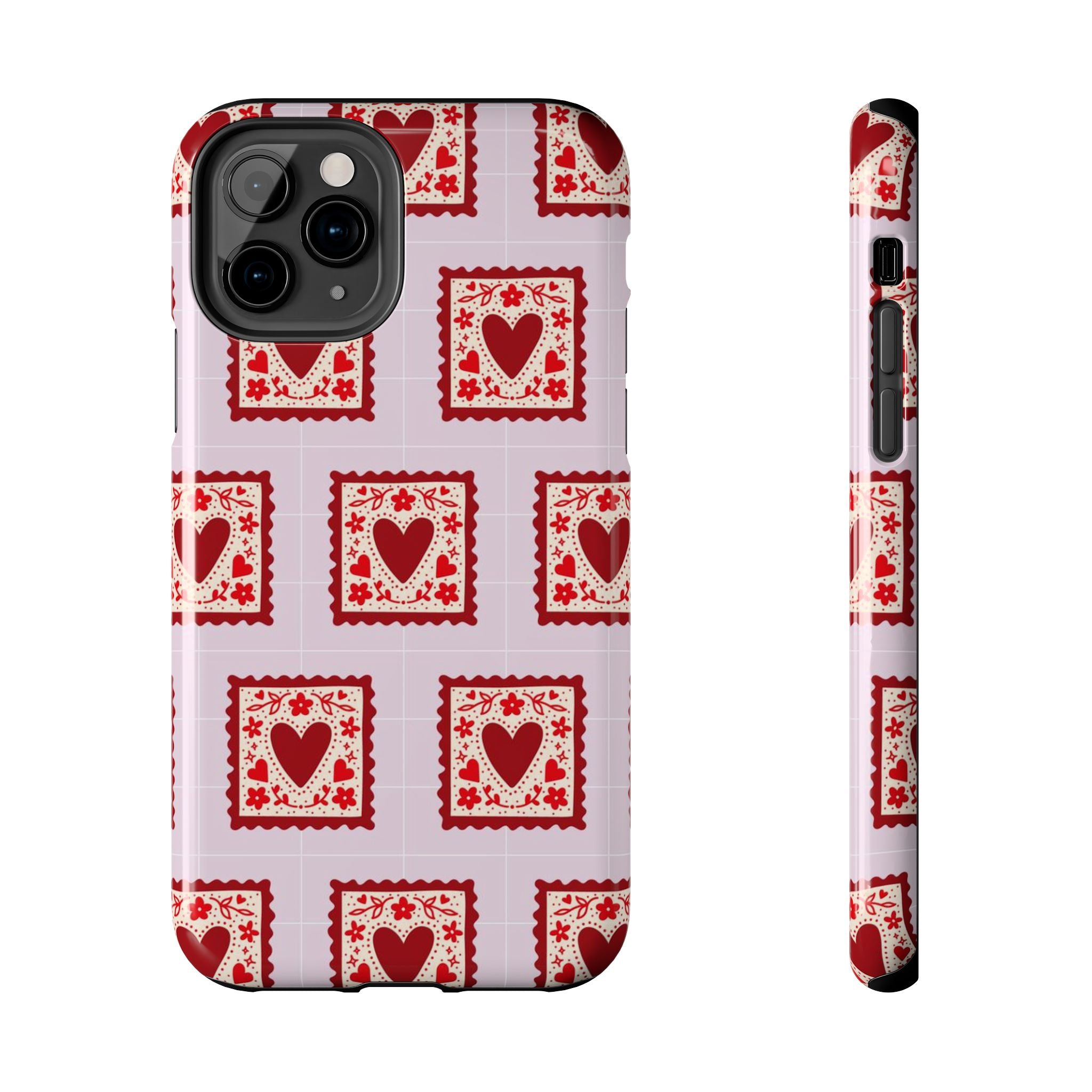 Red Heart Stamp Tough Phone Case