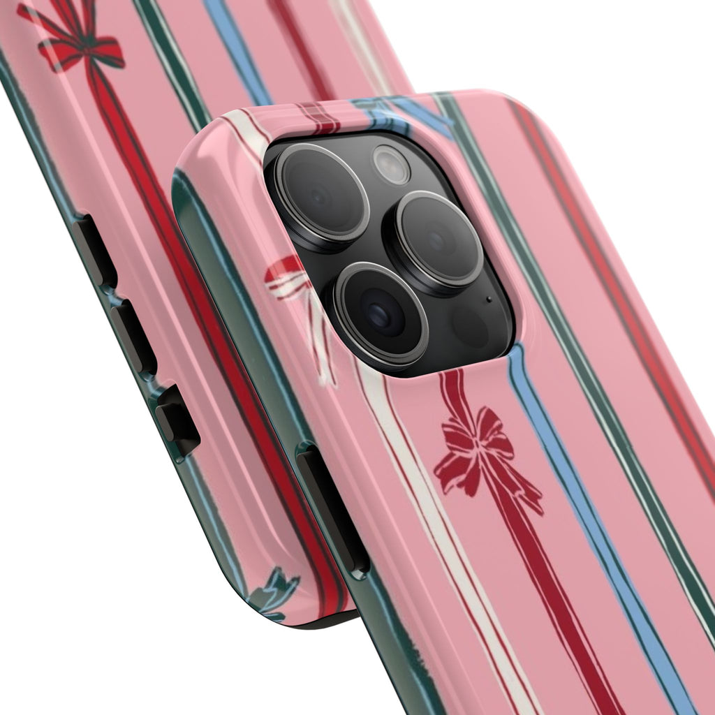 Holiday Bow Pattern Tough Phone Case