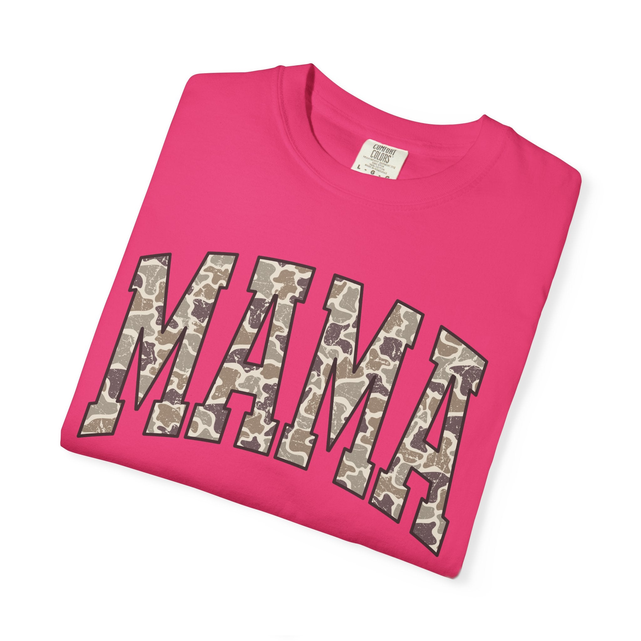 Camo Mama T-Shirt, Perfect Gift for Moms, Casual Everyday Wear, Summer Fashion, Great for Mother's Day