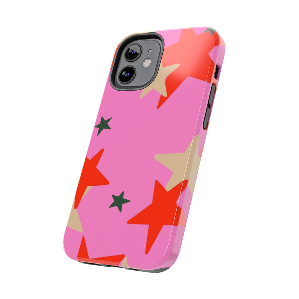 Pink Star Pattern Tough Phone Case