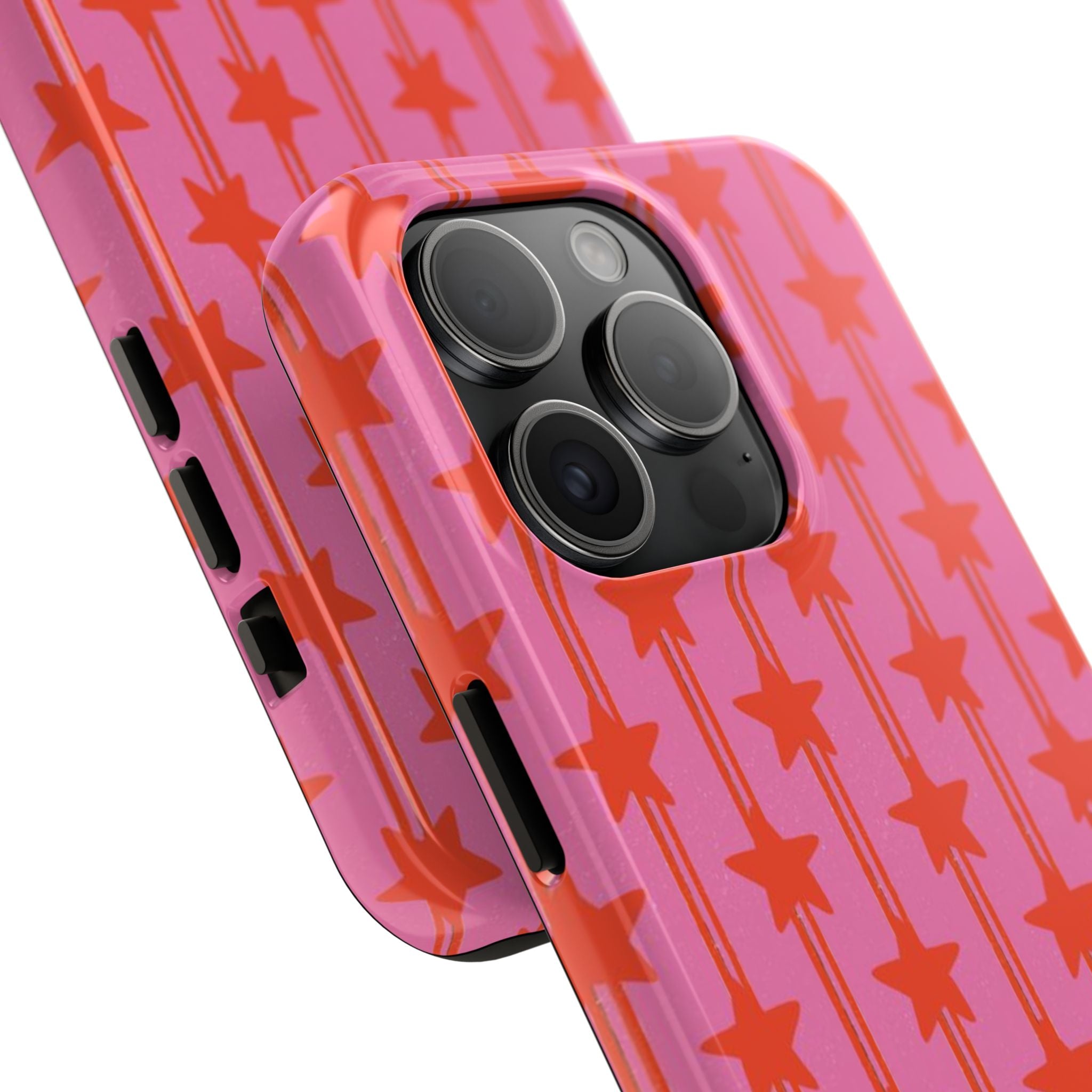 Pink Star Stripe Tough Phone Case