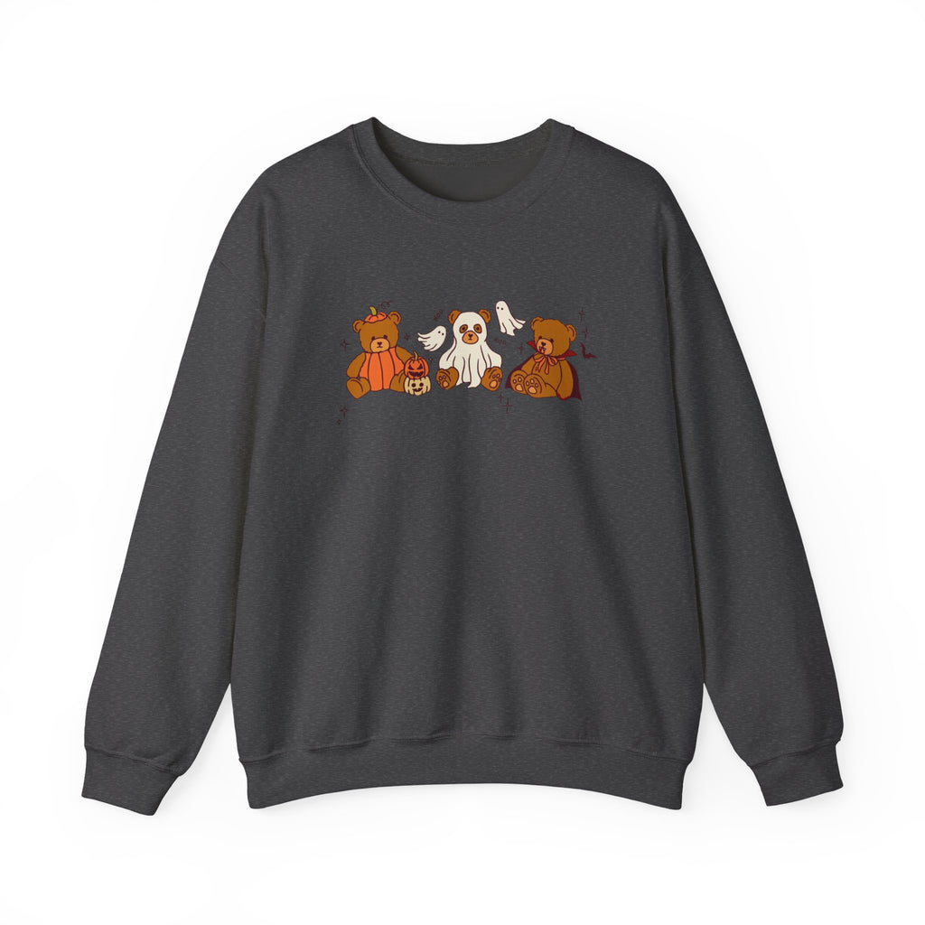 Cozy Halloween Crewneck Sweatshirt with Cute Bears