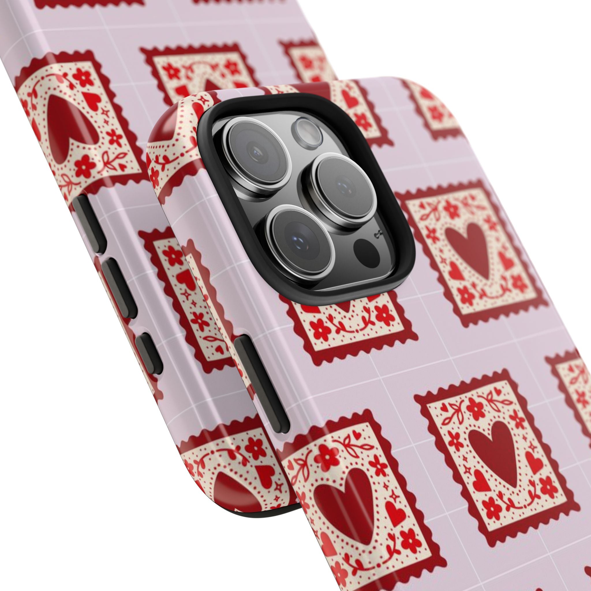 Red Heart Stamp Tough Phone Case