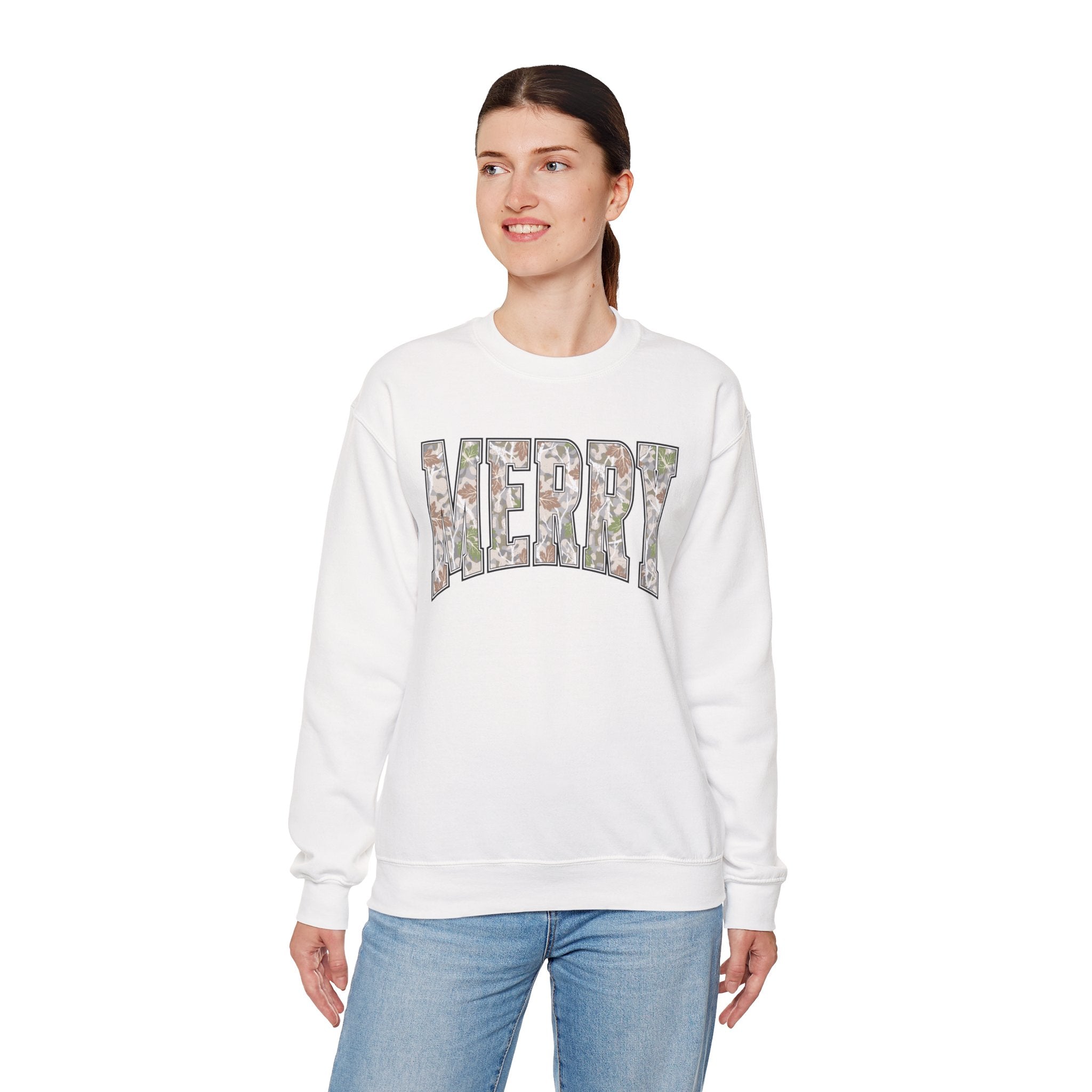 Merry Floral Crewneck Sweatshirt for the Holidays