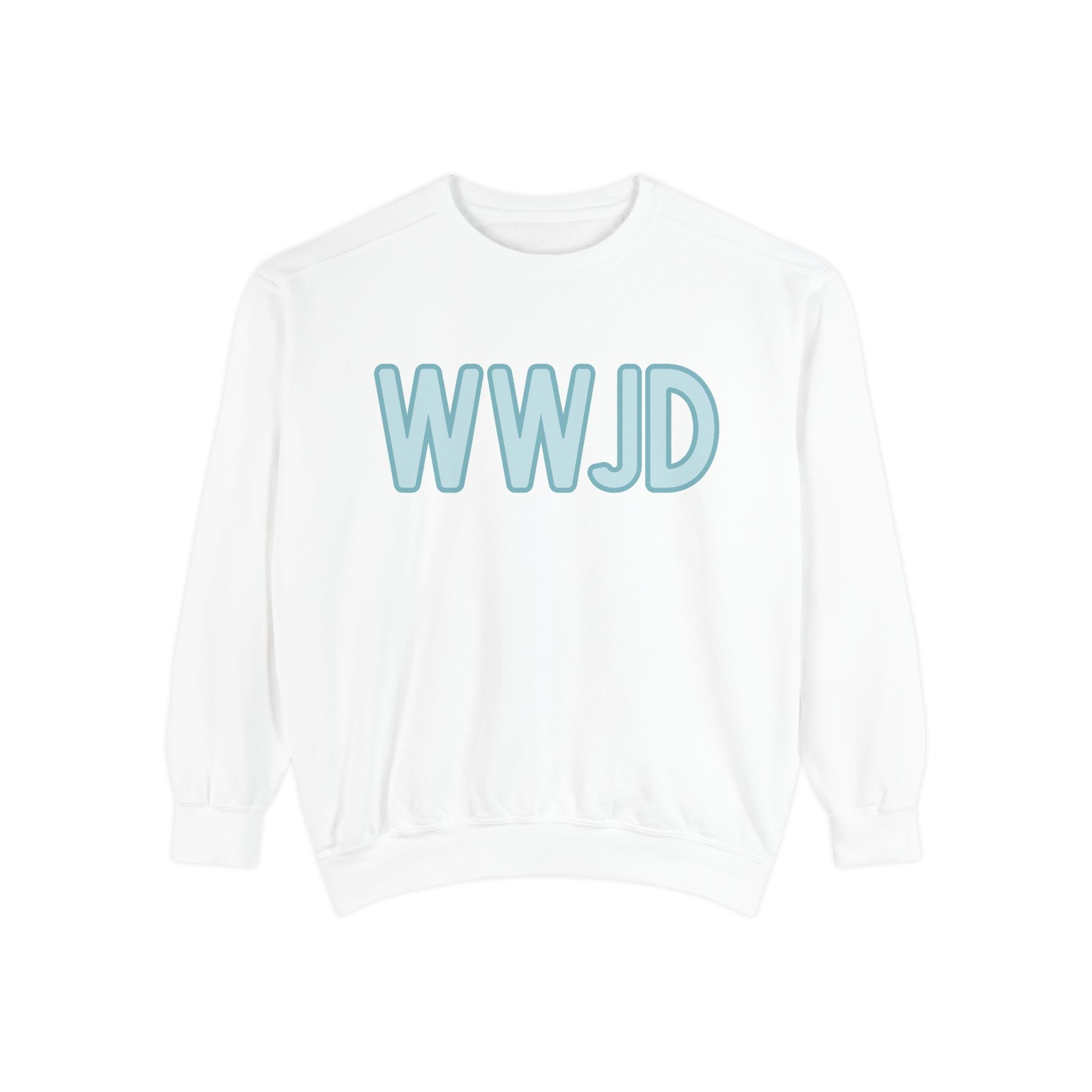 Unisex WWJD Garment-Dyed Sweatshirt