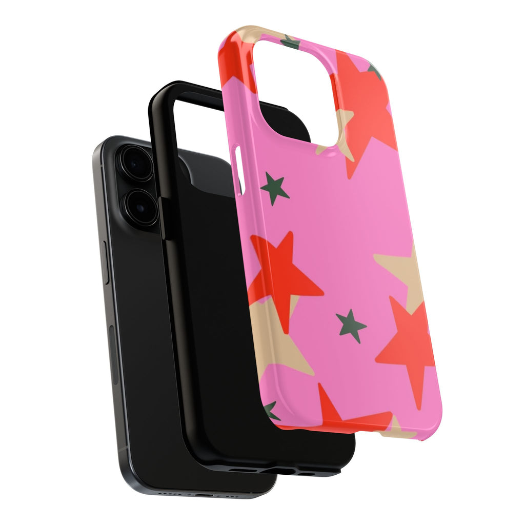 Pink Star Pattern Tough Phone Case