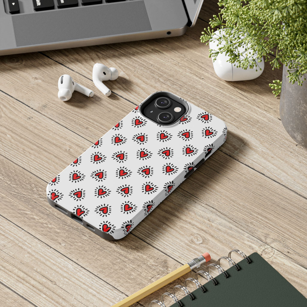 Heart Doodle Tough Phone Case