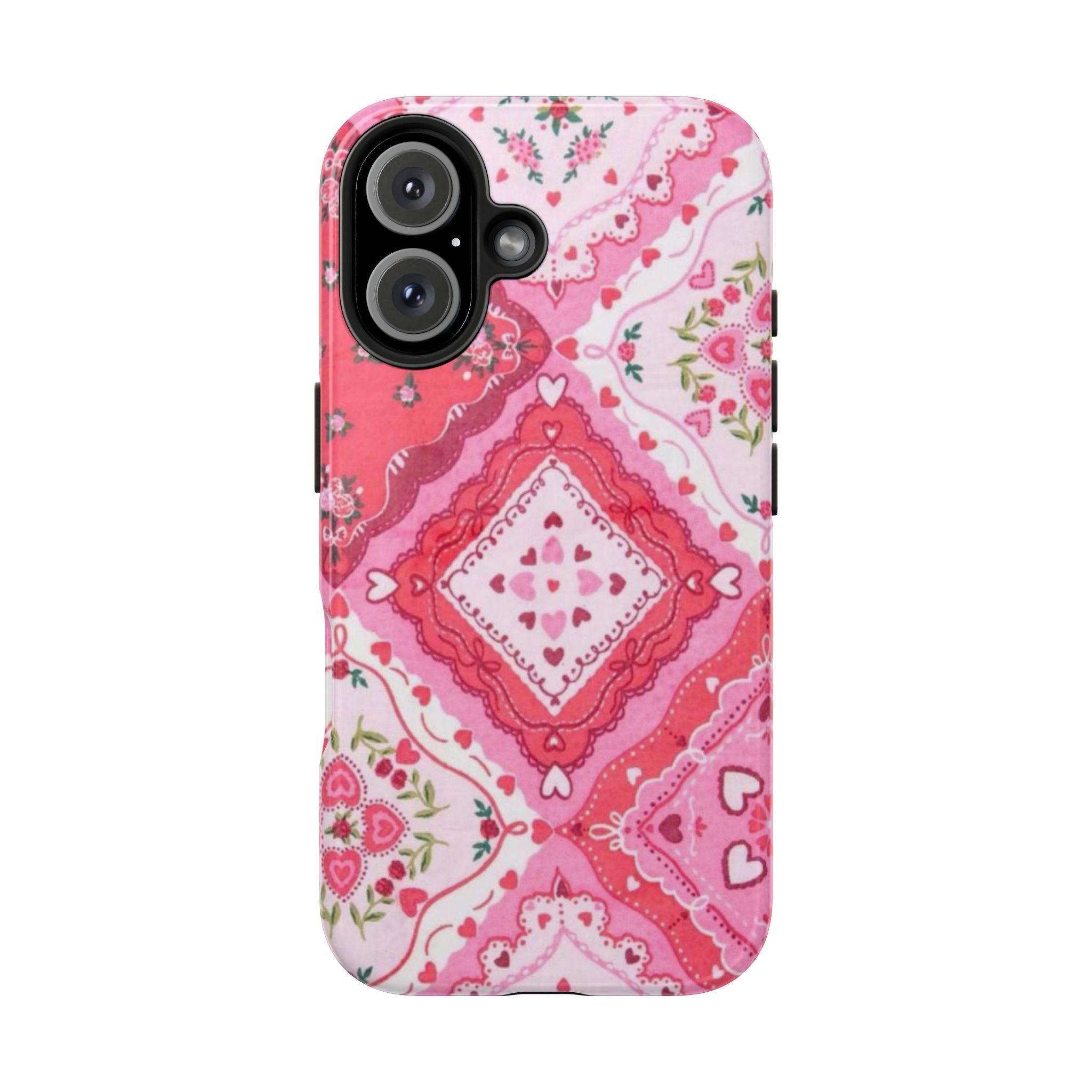 Pink Bandana Heart Tough Phone Case