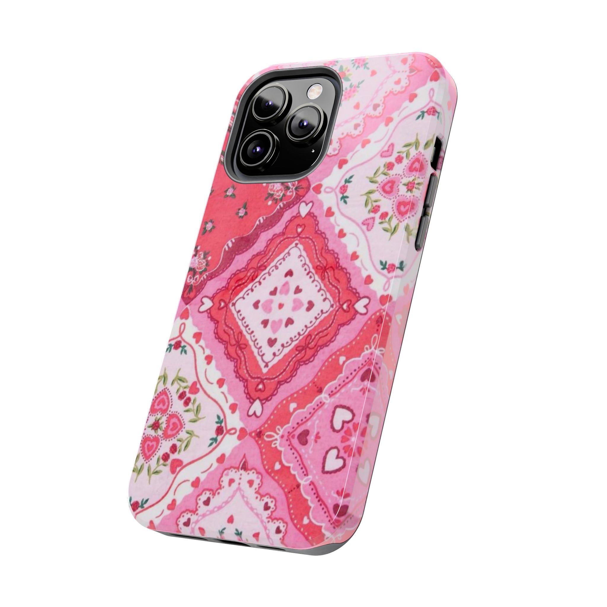 Pink Bandana Heart Tough Phone Case