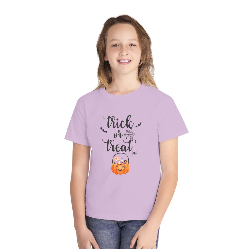 Trick or Treat Youth Tee - Halloween Shirt, Kids Halloween Tee