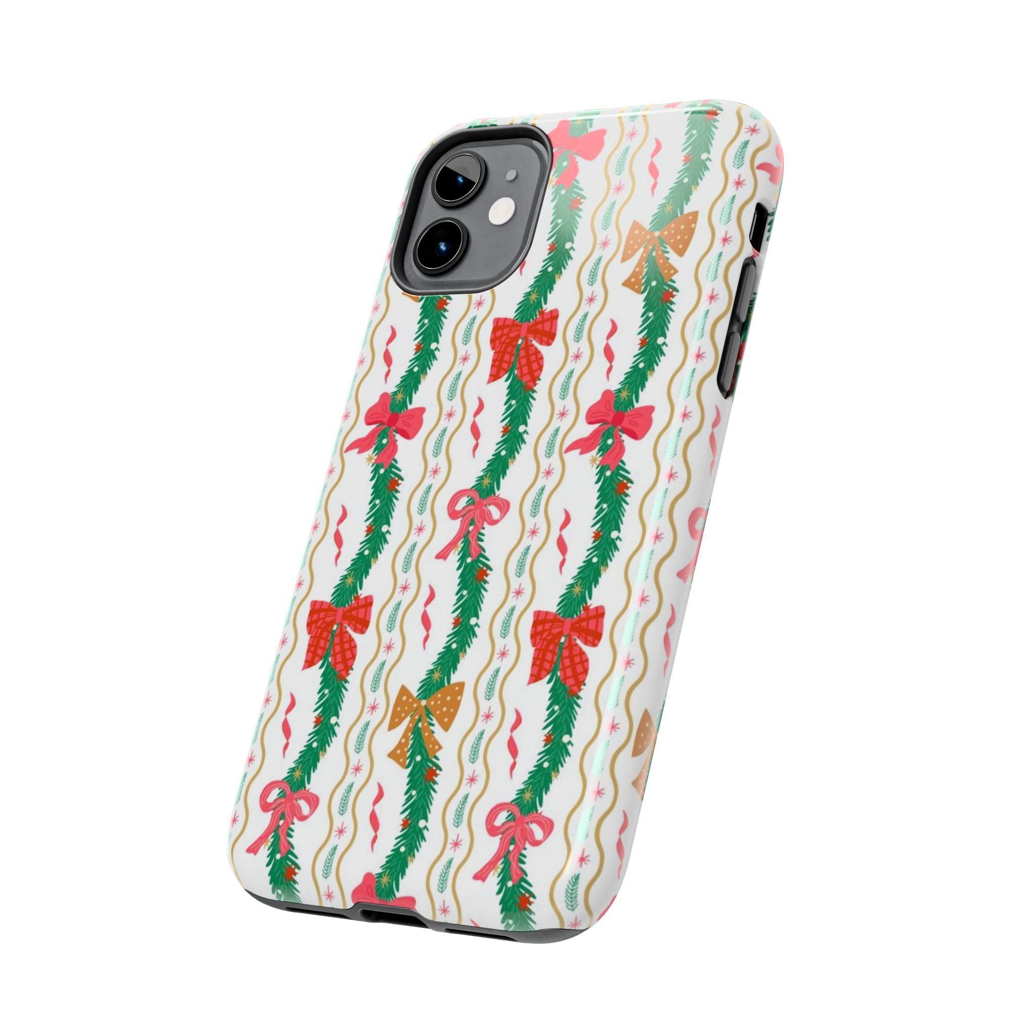 Festive Holiday Phone Cases with Cheerful Bows