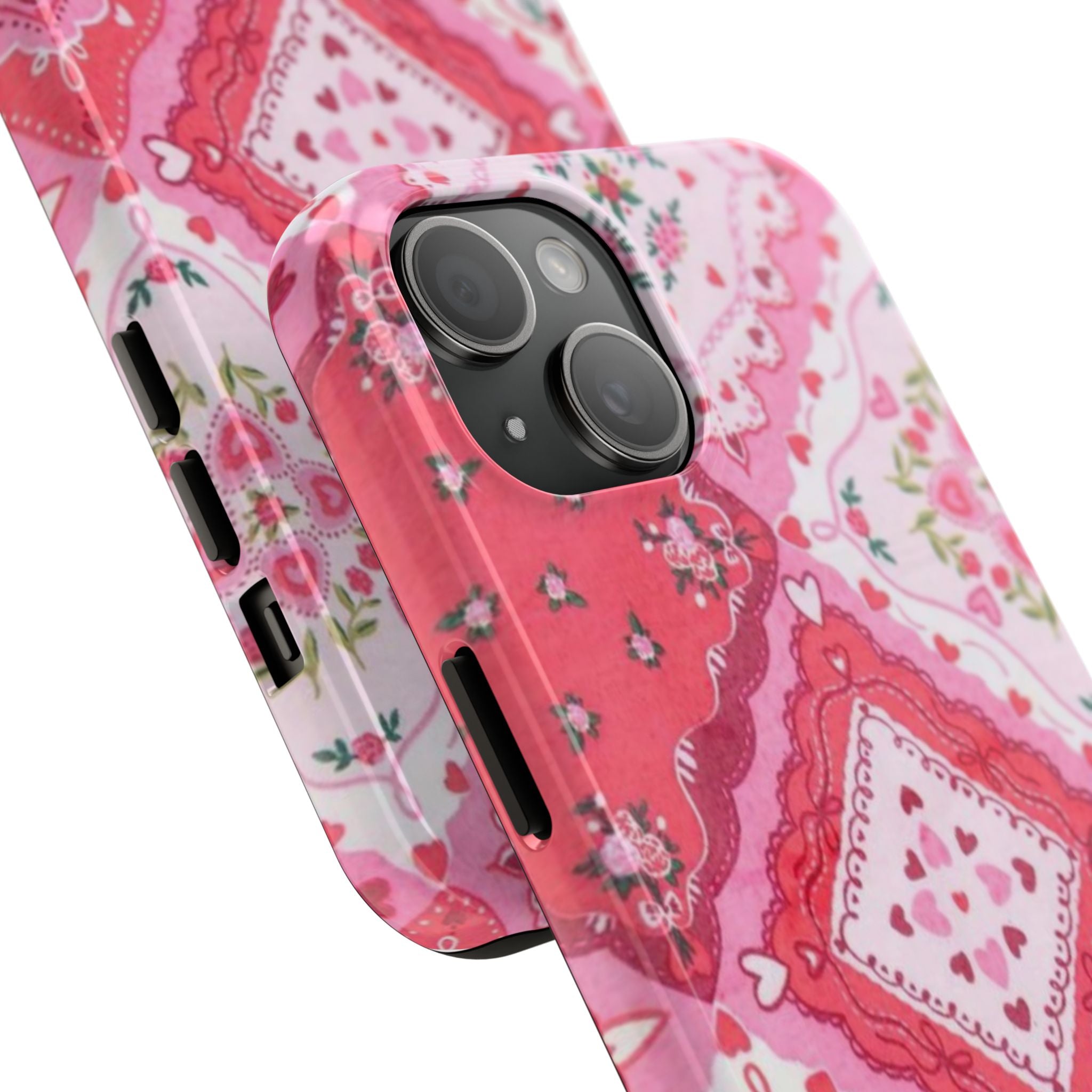 Pink Bandana Heart Tough Phone Case