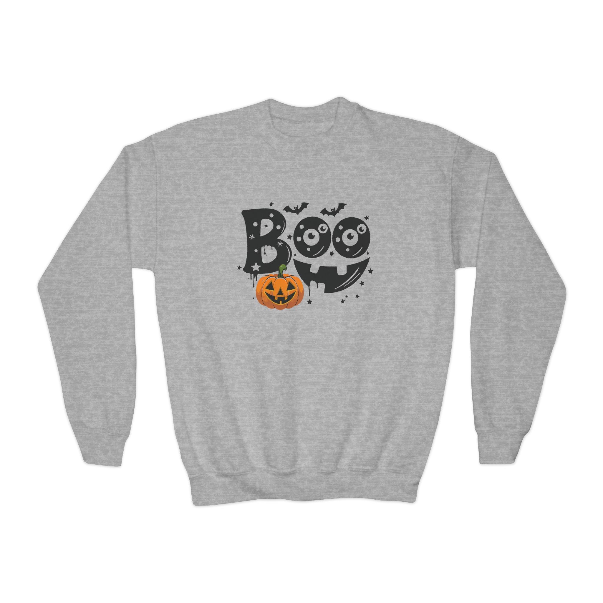 Youth Boo Crewneck Halloween Sweatshirt