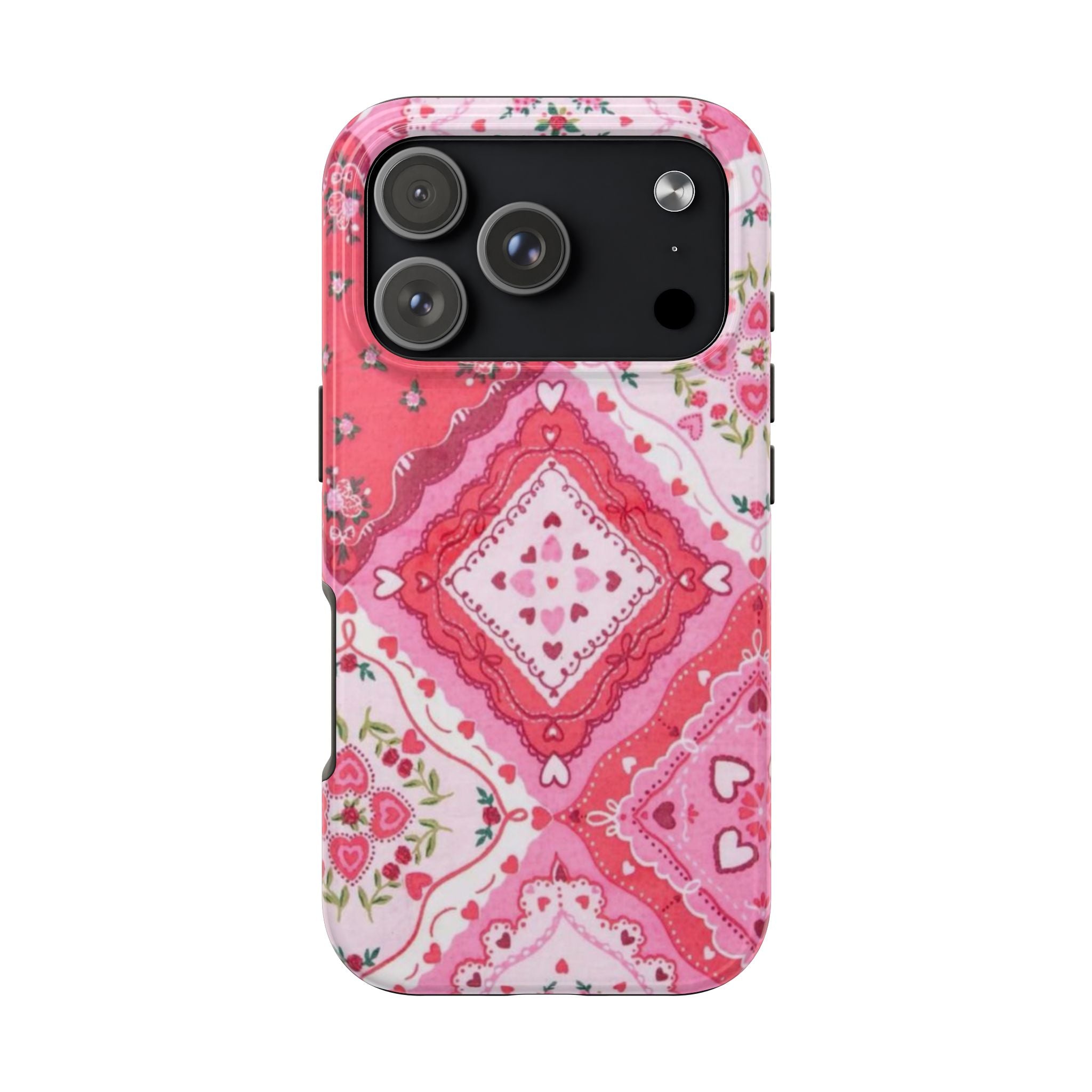 Pink Bandana Heart Tough Phone Case