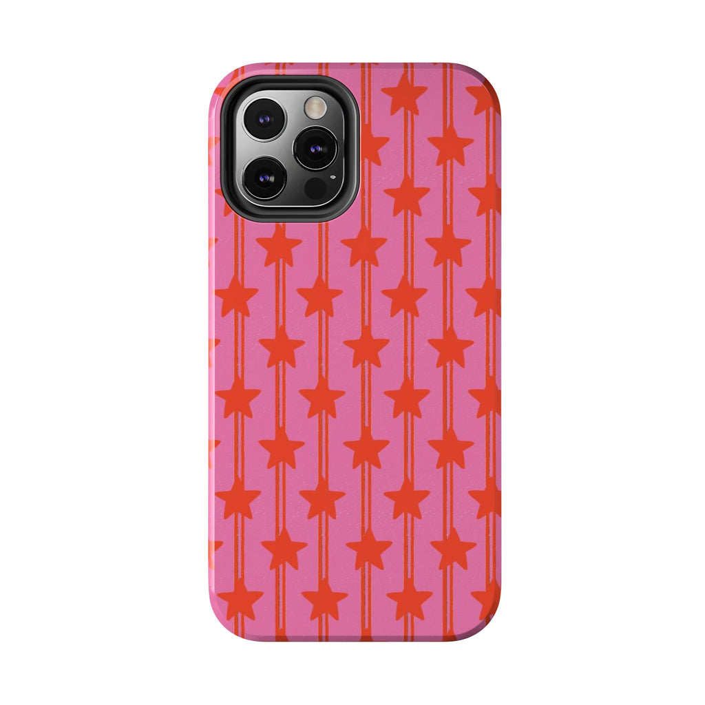 Pink Star Stripe Tough Phone Case
