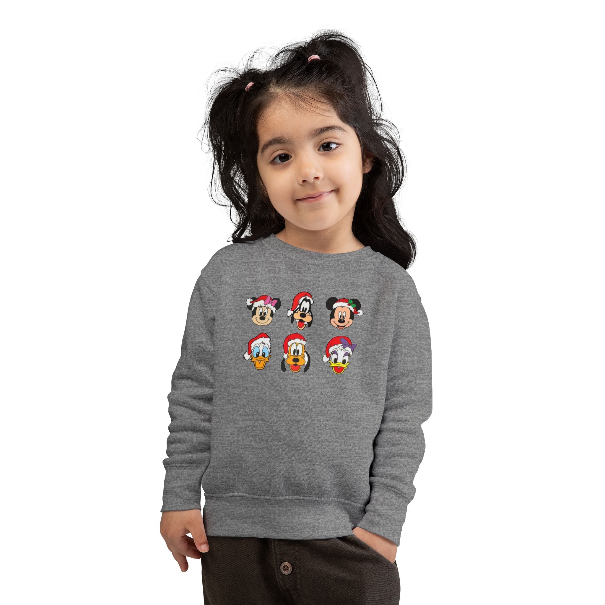 Toddler Sweatshirt - Cute Christmas Cartoon Characters