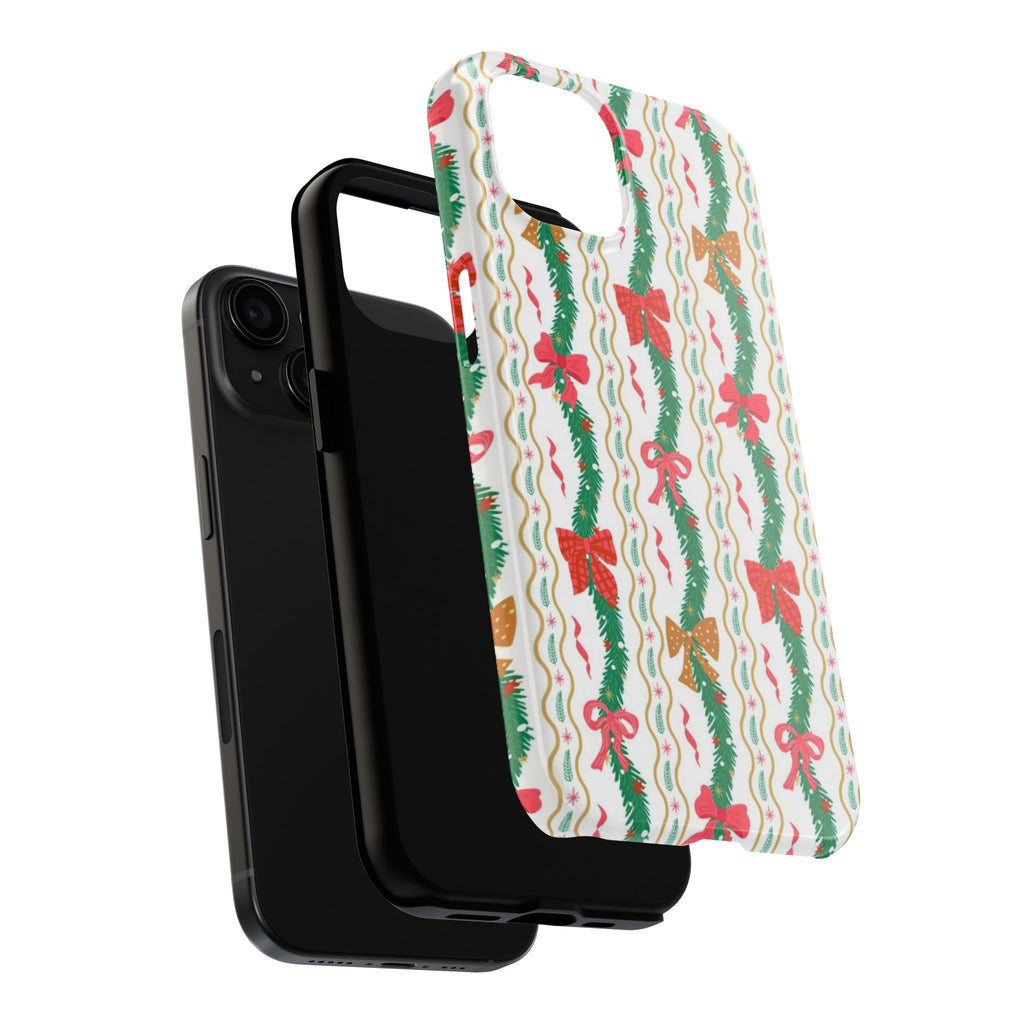 Festive Holiday Phone Cases with Cheerful Bows