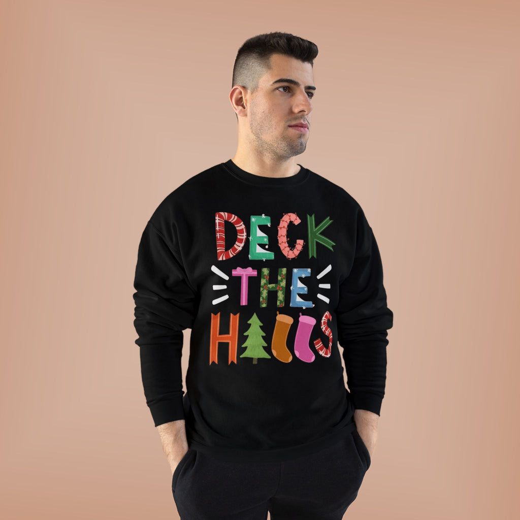 Festive EcoSmart Crewneck Sweatshirt - "Deck the Halls"