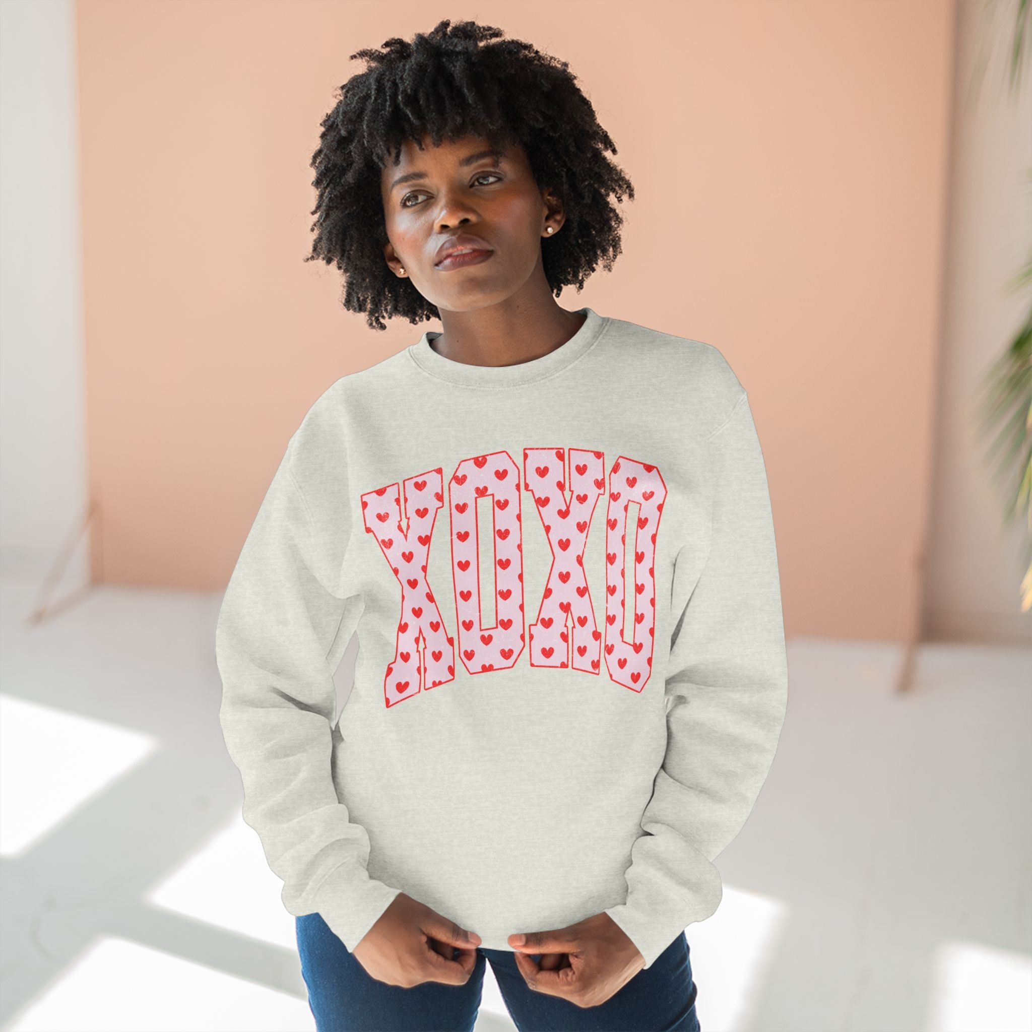 XOXO Heart Pattern Sweatshirt
