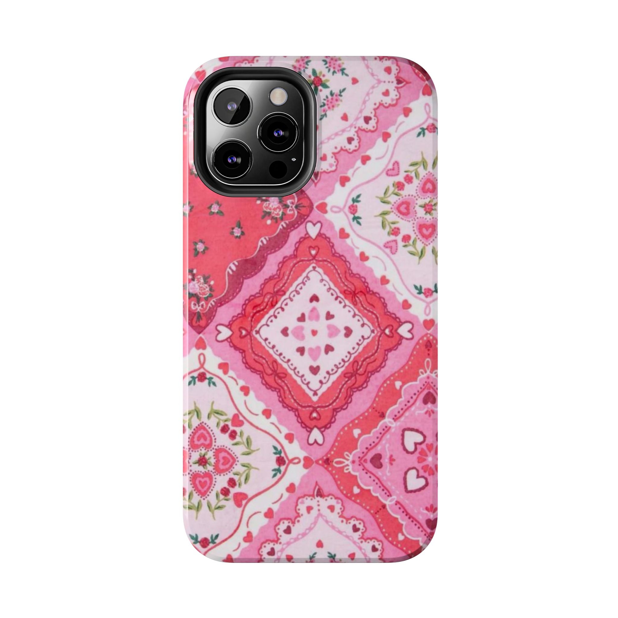 Pink Bandana Heart Tough Phone Case