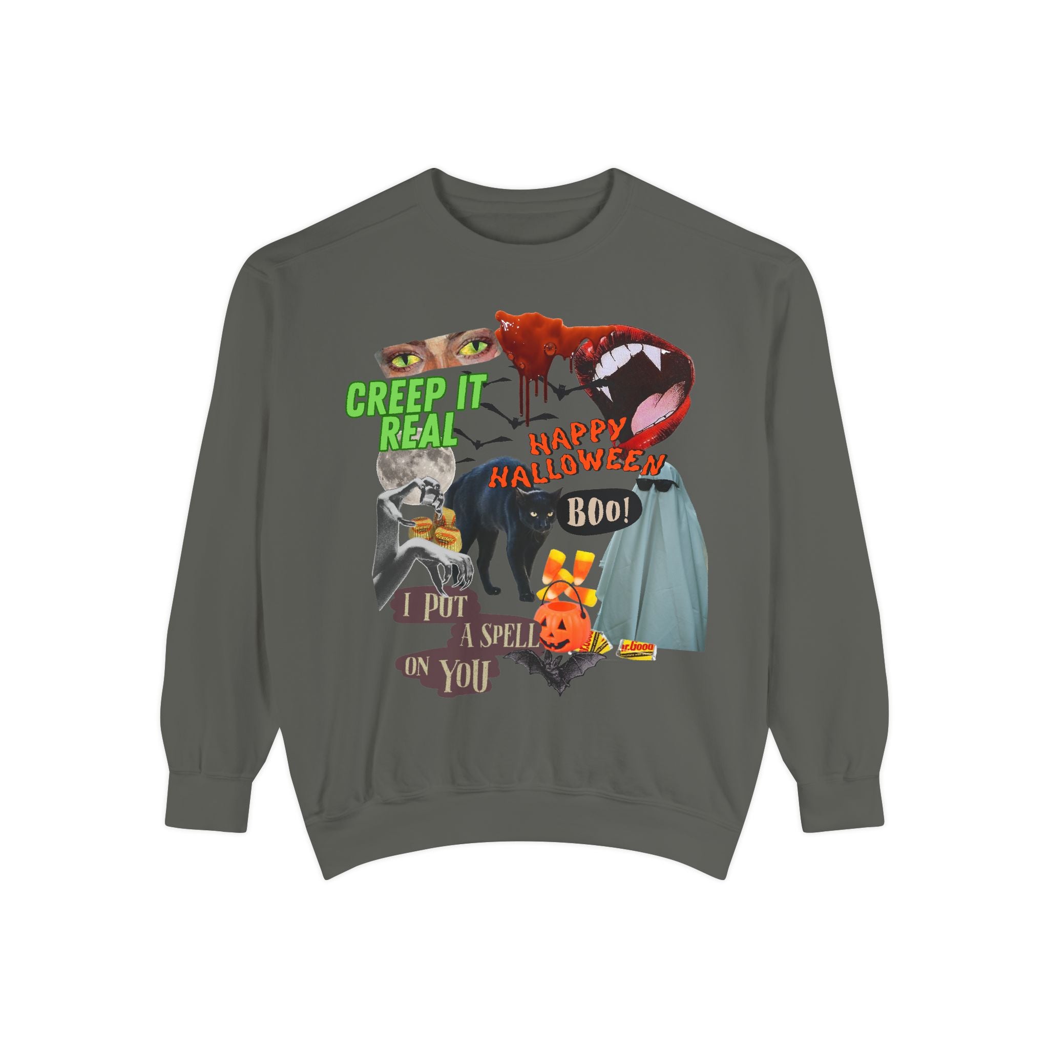 Halloween Charm Garment-Dyed Sweatshirt