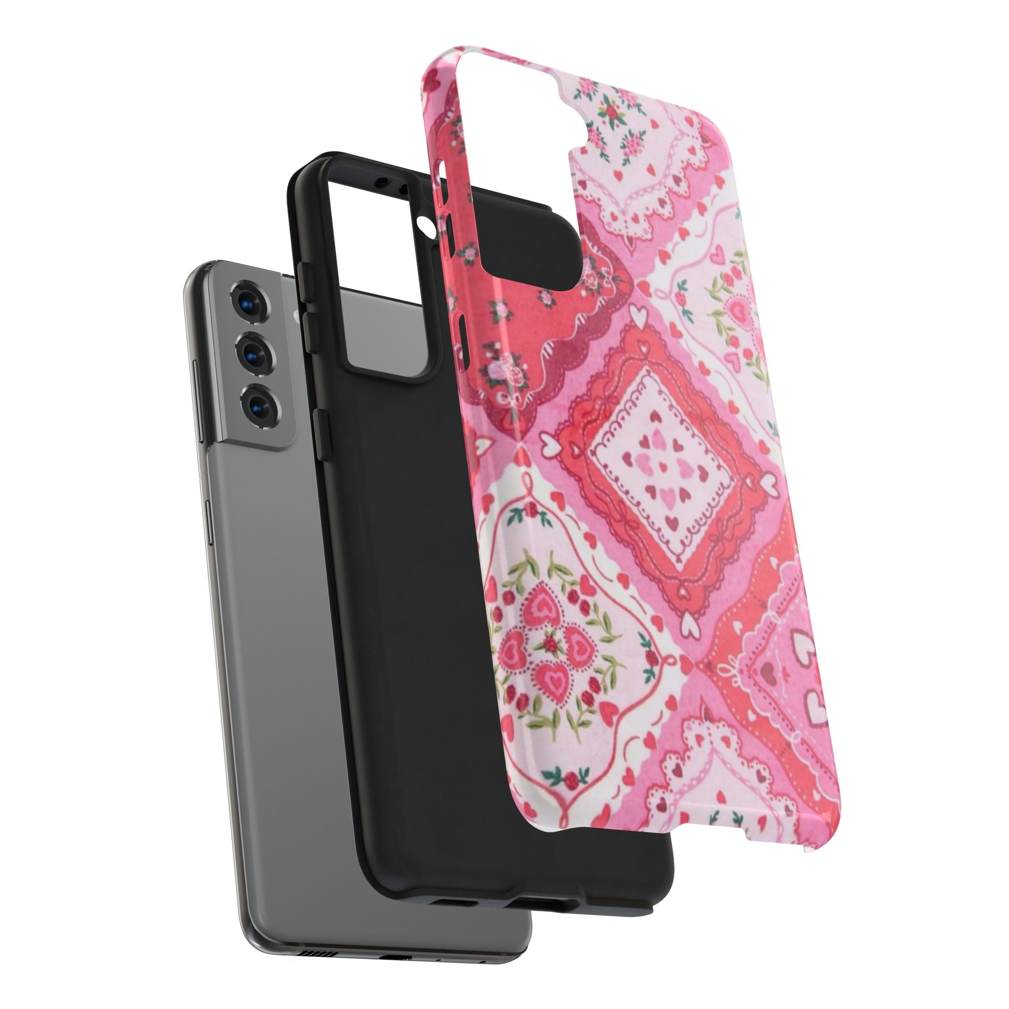 Pink Bandana Heart Tough Phone Case