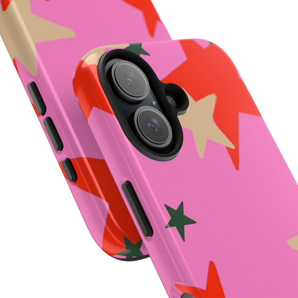Pink Star Pattern Tough Phone Case