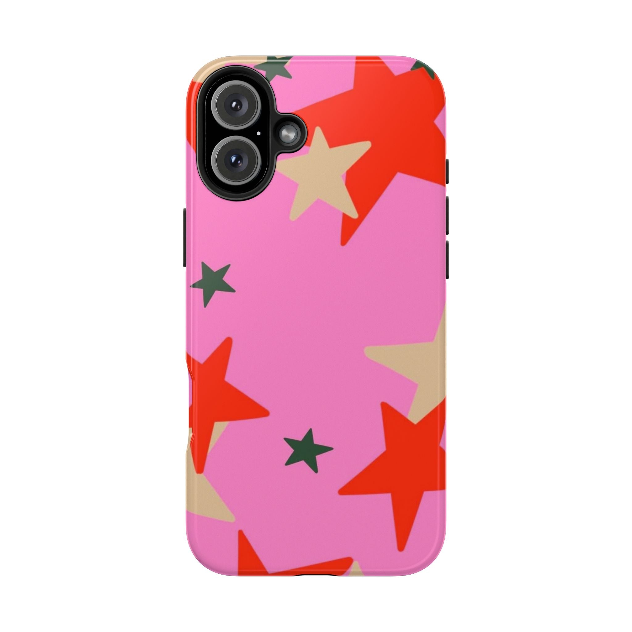 Pink Star Pattern Tough Phone Case