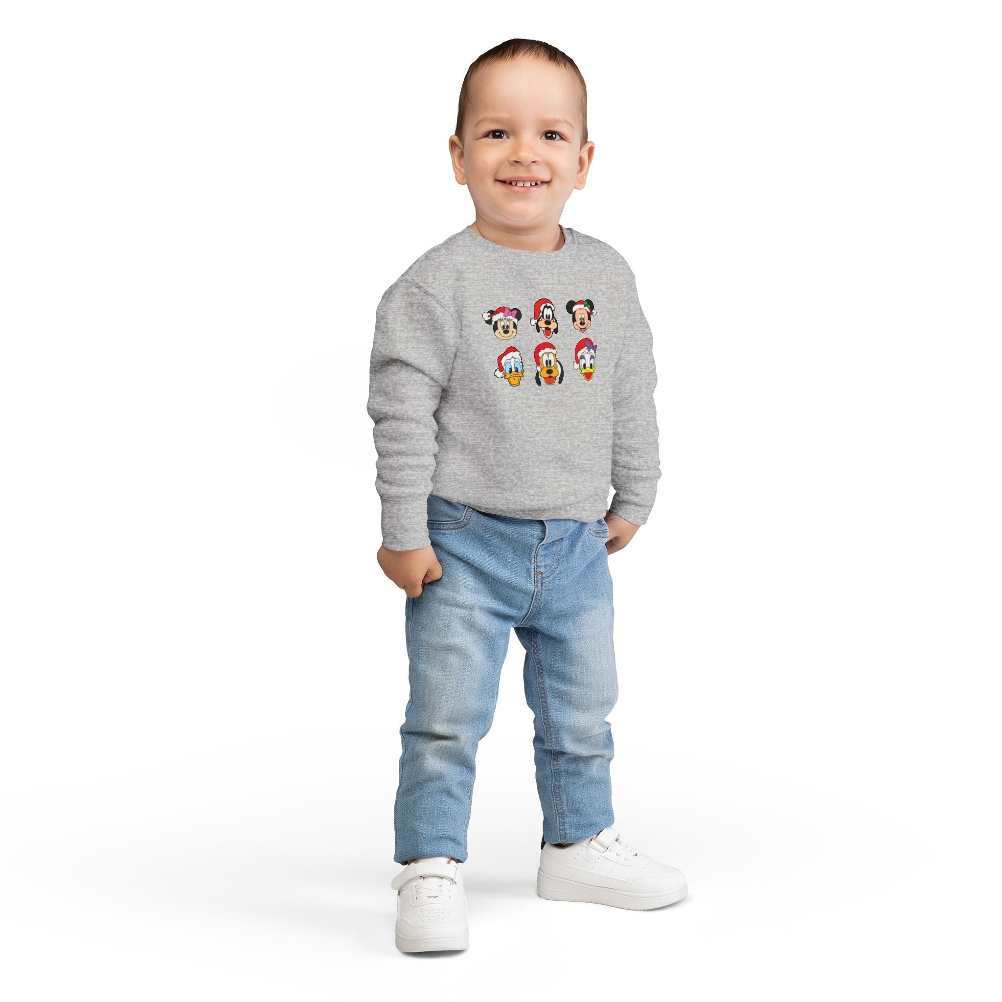 Toddler Sweatshirt - Cute Christmas Cartoon Characters