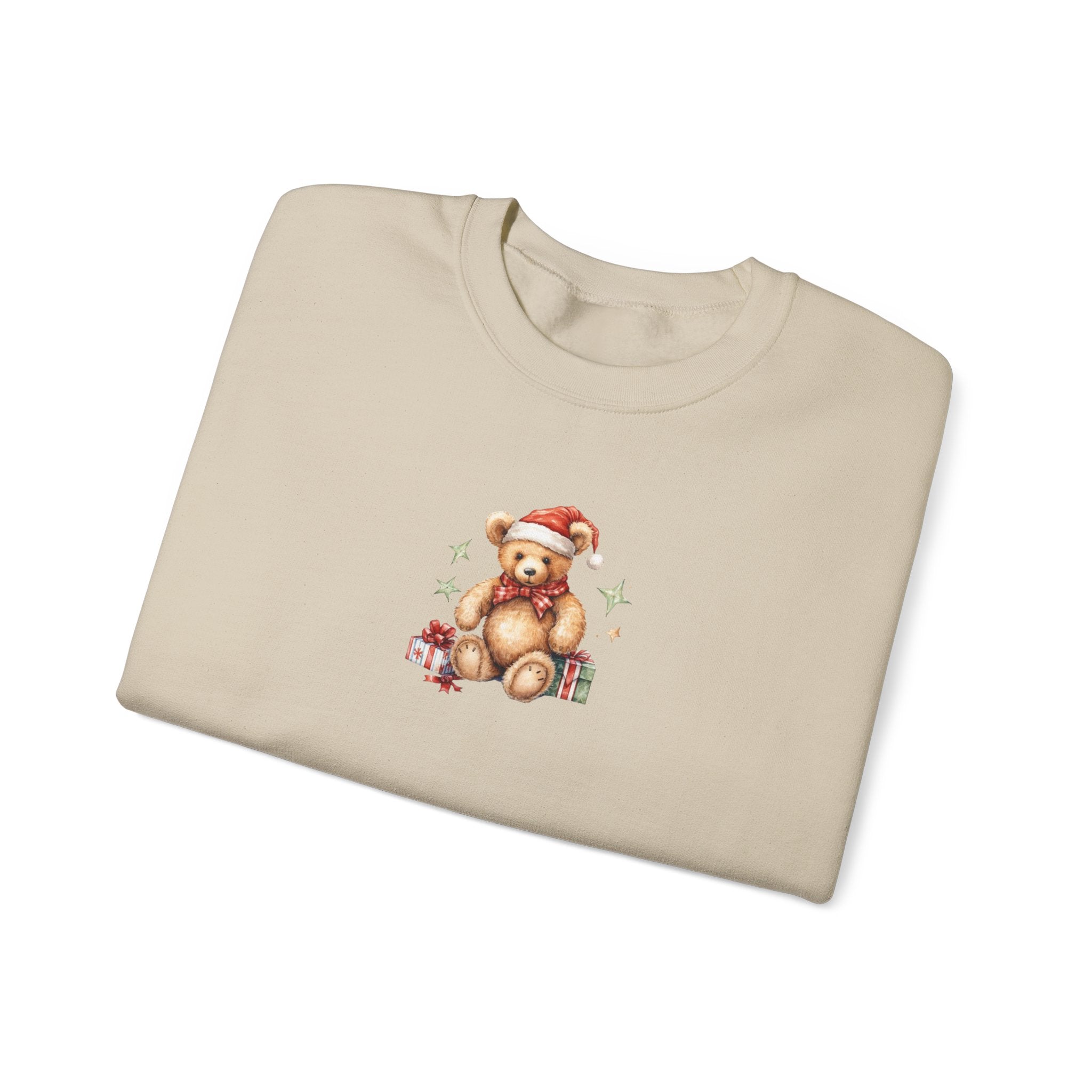 Christmas Teddy Sweatshirt – Cute Santa Bear Holiday Crewneck